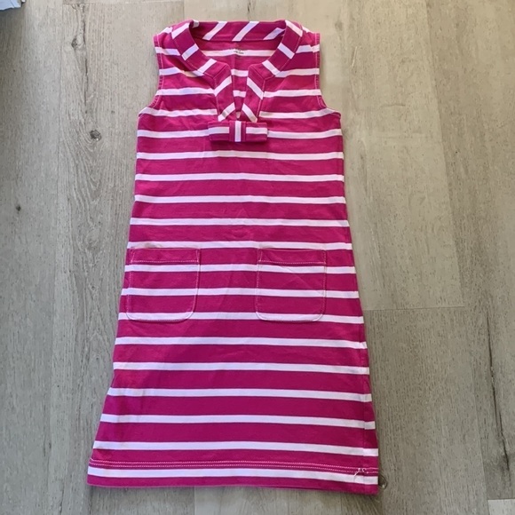 Kate Spade | Tropez Pink White Stripe Cotton Shift Dress size XS bow - Picture 5 of 9